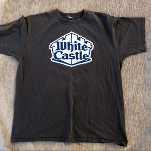White Castle Burgers Gray T-shirt Night Castle Large